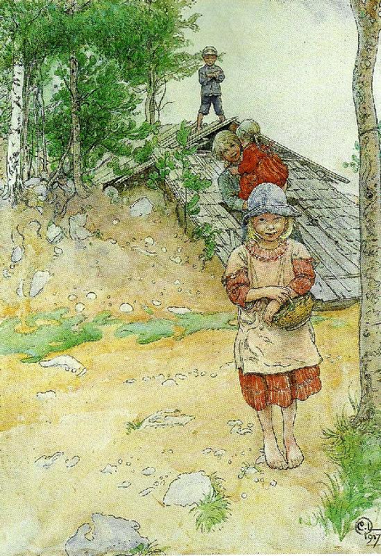 Carl Larsson vid kallaren France oil painting art